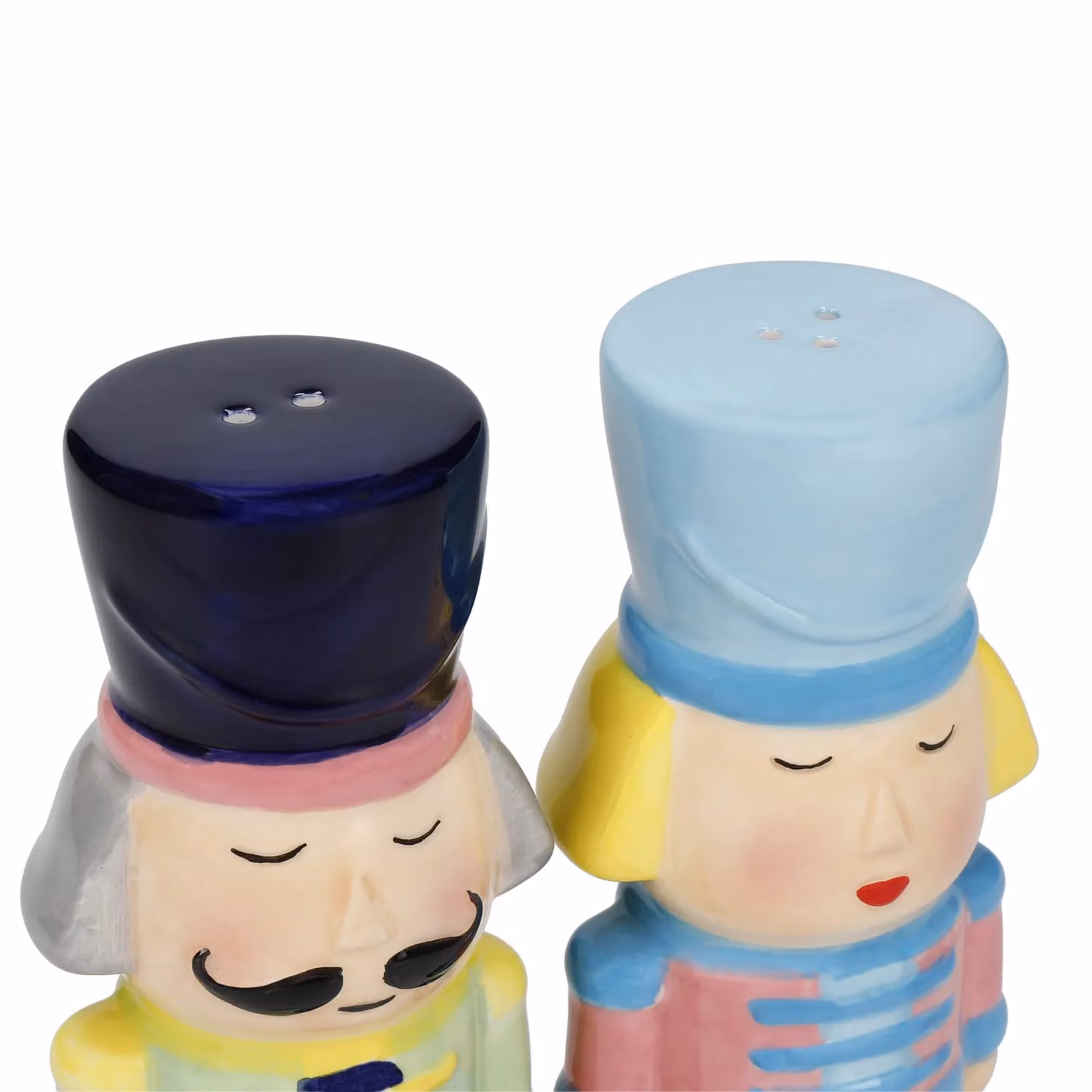 KitchenCraft Nutcracker Collection Refillable Ceramic Salt and Pepper Shakers, Multicolour – 5