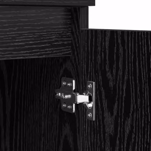 vidaXL Set of 2 Modern Sideboards in Black and Brown, W/D/H: 60 x 35 x 70 cm – 3