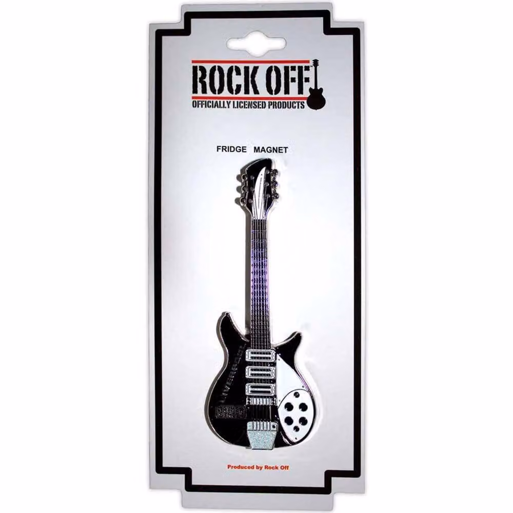 Rock Off Mathew Street Guitar Fridge Magnet in Black – 2