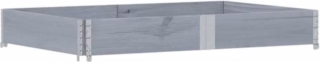 Berkfield Grey Wooden Raised Bed Planter with Galvanised Steel, W: 150 cm, D: 100 cm, H: 21.5 cm – 1