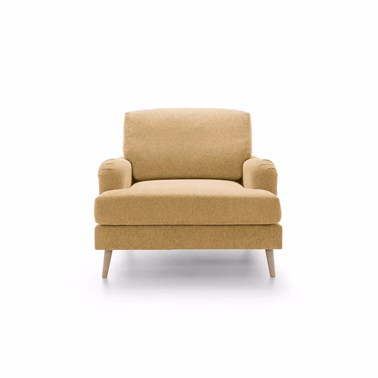 Abakus Direct Harper Armchair in Brown and Beige Fabric