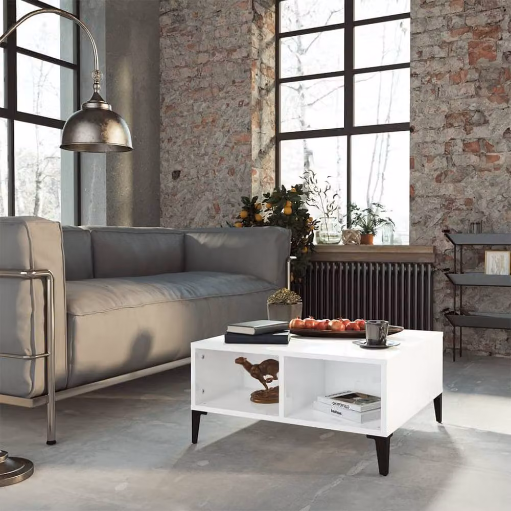 Berkfield Home Modern Square Coffee Table in High Gloss White, W/D/H: 60 x 60 x 30 cm – 2