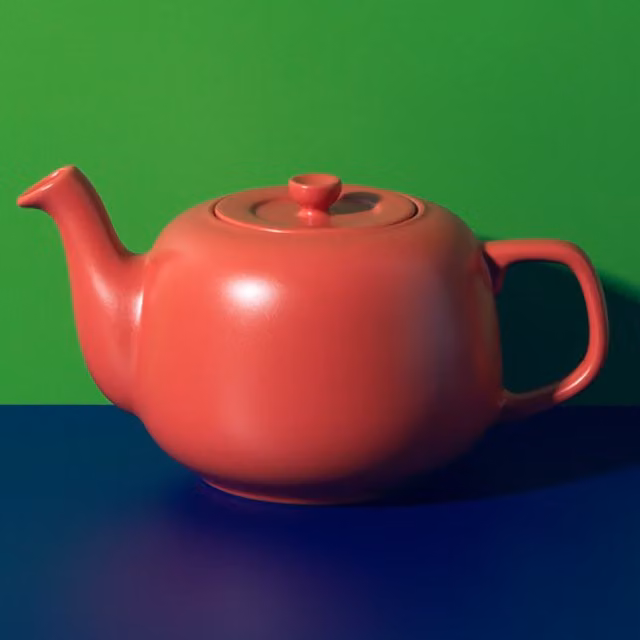 La Cafetire Classic Ceramic Teapot, 1.2 l, Red