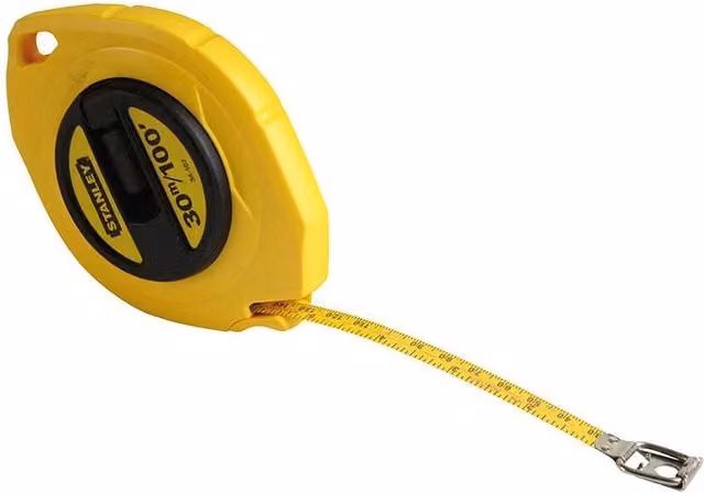 Stanley Steel Long Tape Measure, 30m/100ft, Yellow and Multicolour – 1