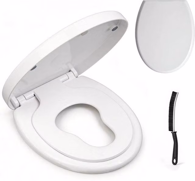 SPETLEK Luxury Oval Soft Close Toilet Seat in White