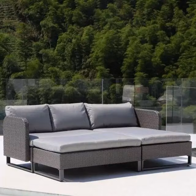 Better Garden Large Grey Polyrattan Outdoor Day Bed for your Garden