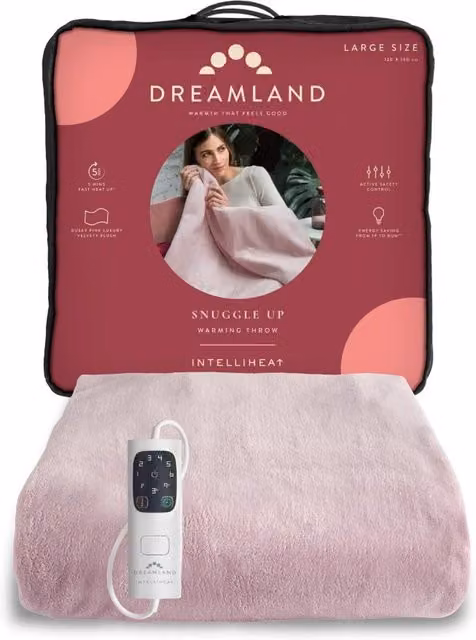 Dreamland Snuggle Up Warming Throw in Pink