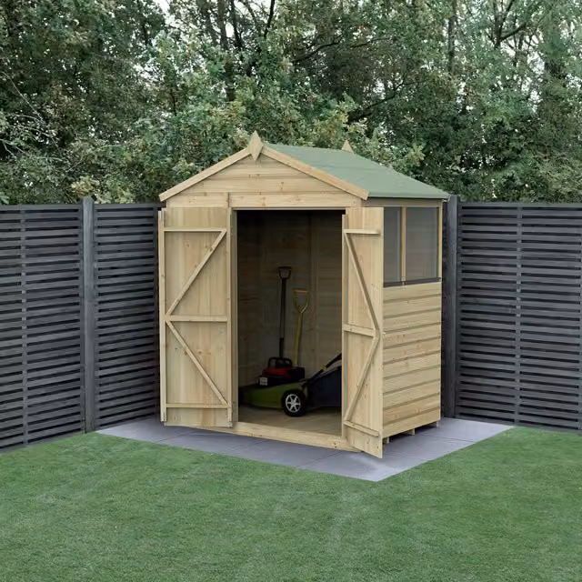Beckwood Apex Gable Shed with Window in Brown