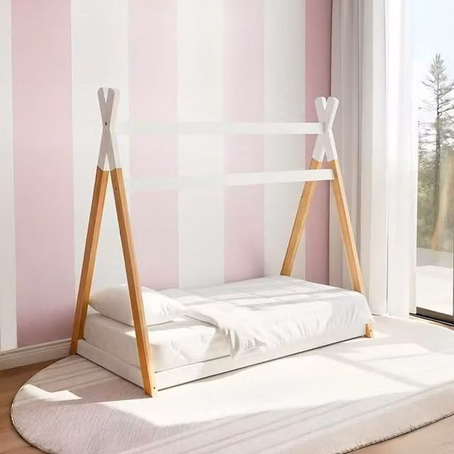 Kidsaw Jinsen Toddler House Bed in White Solid Wood