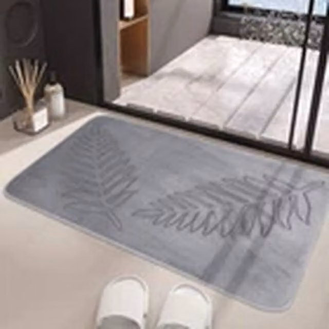 Havendro Non-Slip Memory Foam Bath Mat in Grey, W/D: 80.0 x 50.0 cm