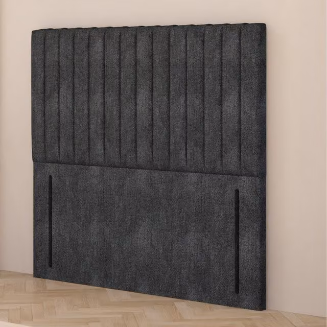 Somnior Beds Ltd Verona Tweed Fabric 54 inch Floor Standing Upholstered Headboard in Charcoal Grey Single