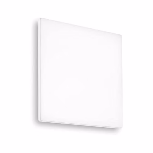Netlighting Mib LED Square Flush Outdoor Ceiling Light, White, IP65, 3000K Warm White