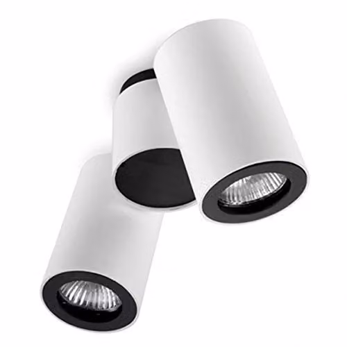 Netlighting Pipe Double Adjustable Ceiling Light with 2 x GU10 LED Bar in White or Black – 1