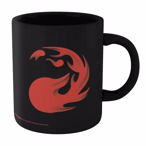 Zavvi Magic: The Gathering Fire Mana Symbol Ceramic Mug in Black and Multicolour