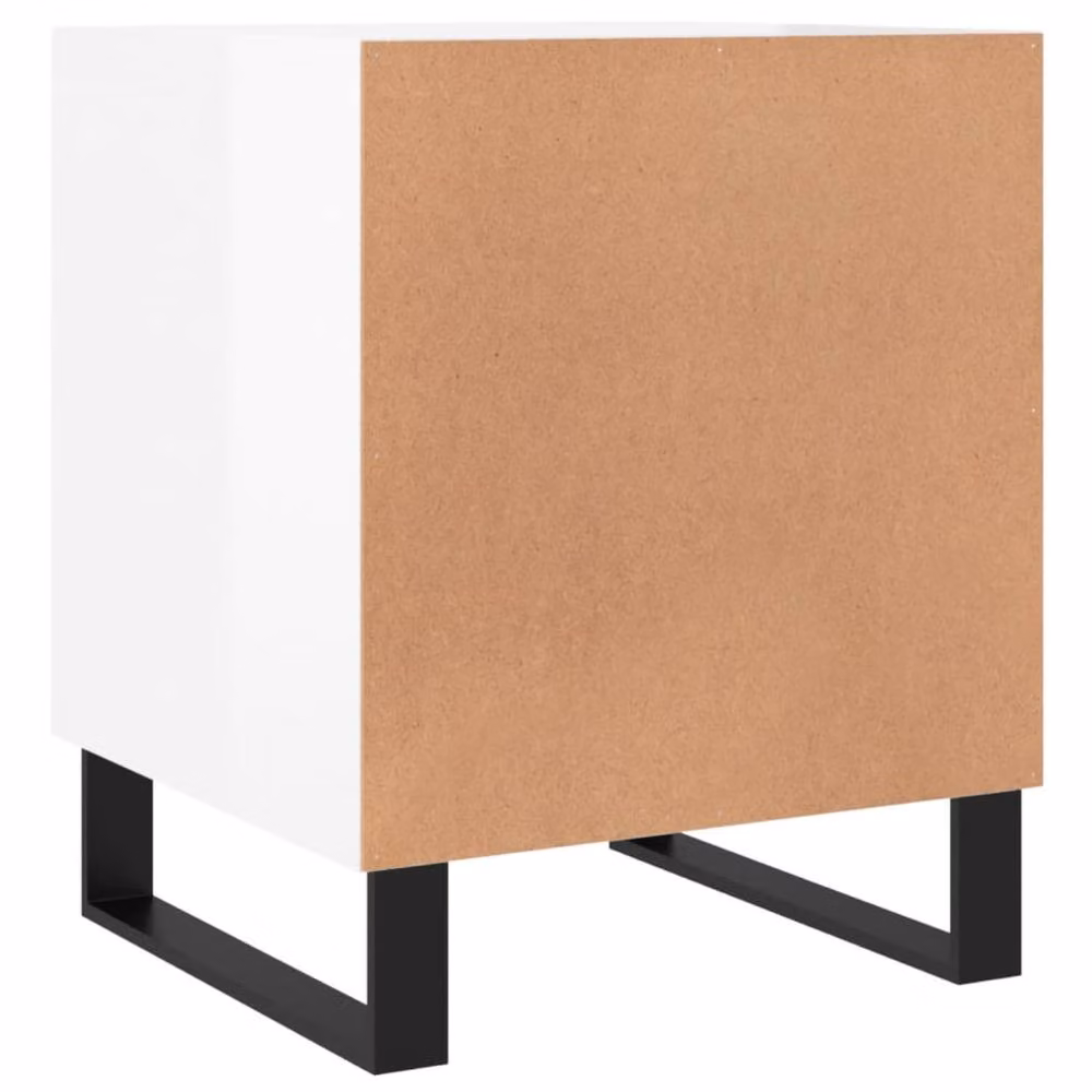 Berkfield Home Modern High Gloss White Bedside Cabinets, Set of 2, W/D/H: 40 x 40 x 50 cm – 2