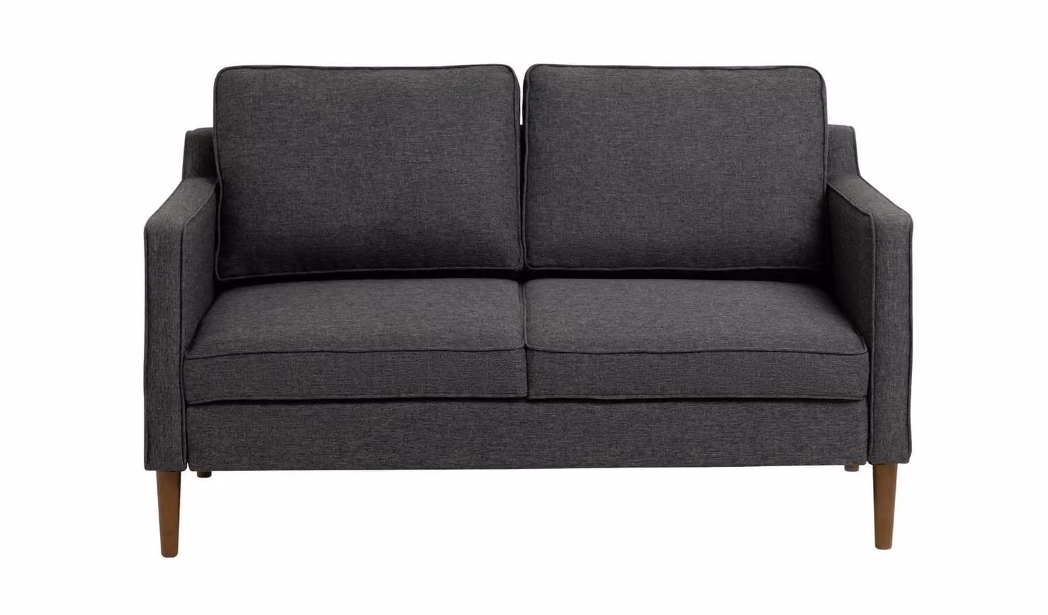 Cheap Furniture Warehouse Knox 2 Seater Fabric Sofa in Anthracite Grey W/D/H: 138 x 83 x 76 cm