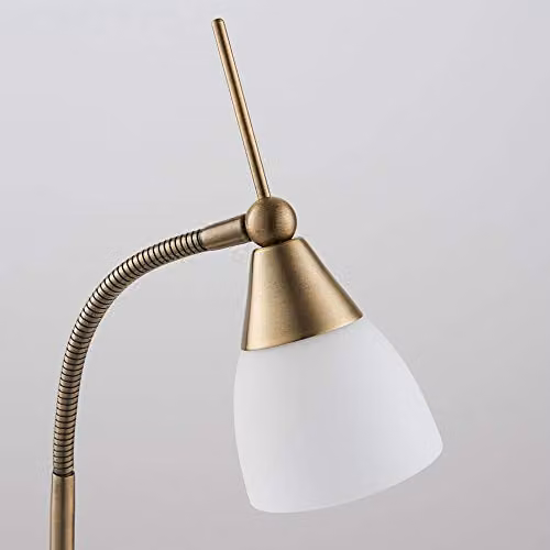 Loops Dimmable Touch Table Lamp with Gold Brass Finish and Transparent Glass Shade – 2