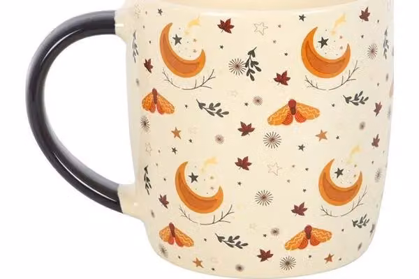 KDMD Autumn Magic Harvest Moon Print Ceramic Mug in White – 2