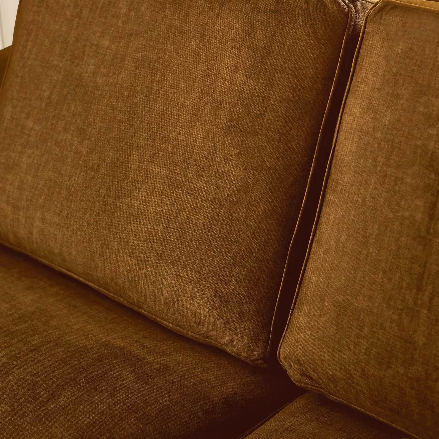 FurnitureboxUK Logan 2 Seater Fabric Sofa in Orange – 2