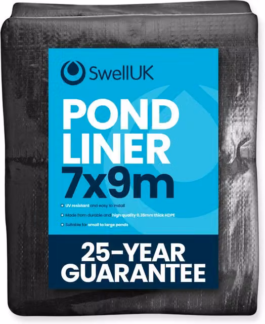 Swell UK Black HDPE Pond Liner 7 x 9 m