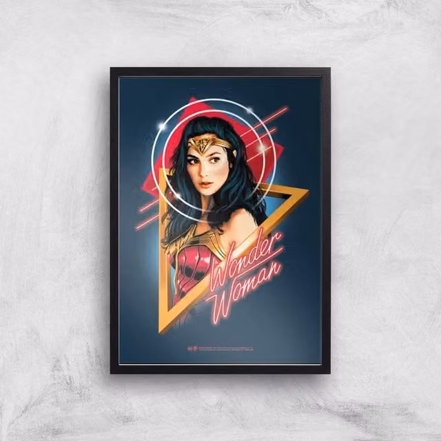 Wonder Woman Welcome To The 80s Multicolour Giclee Art Print, A2