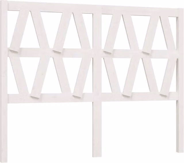 Berkfield Home White Solid Pine Wood Bed Headboard, W: 126 cm, D: 4 cm, H: 100 cm