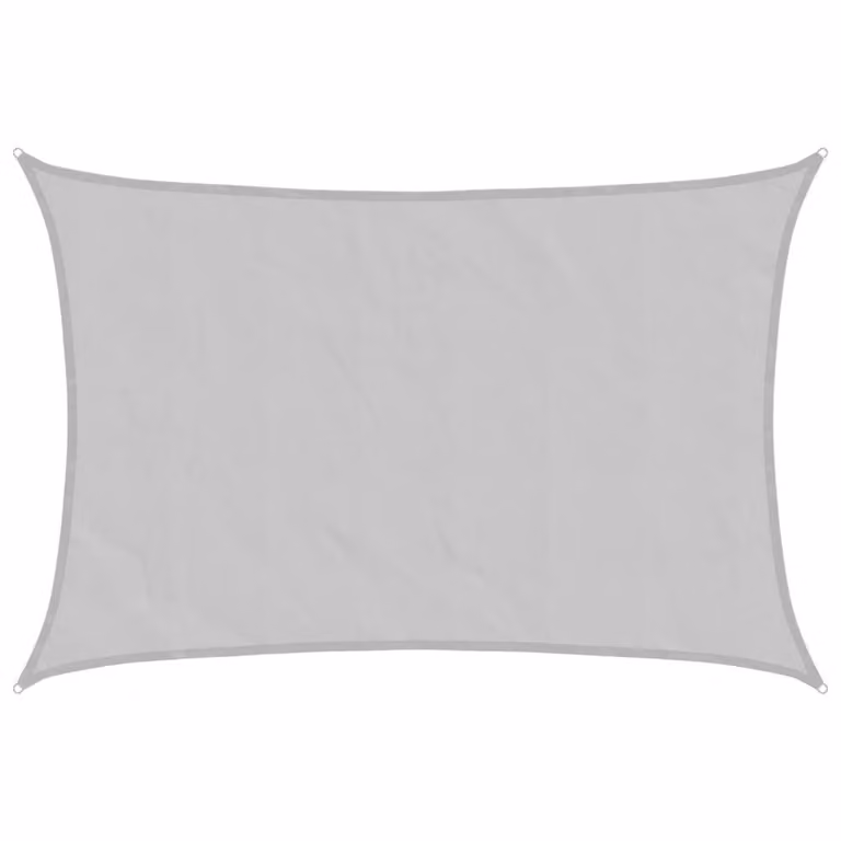 Berkfield Home Rectangular Sun Shade Sail in Light Grey, 100% Polyester Oxford, W: 5 m, D: 4 m