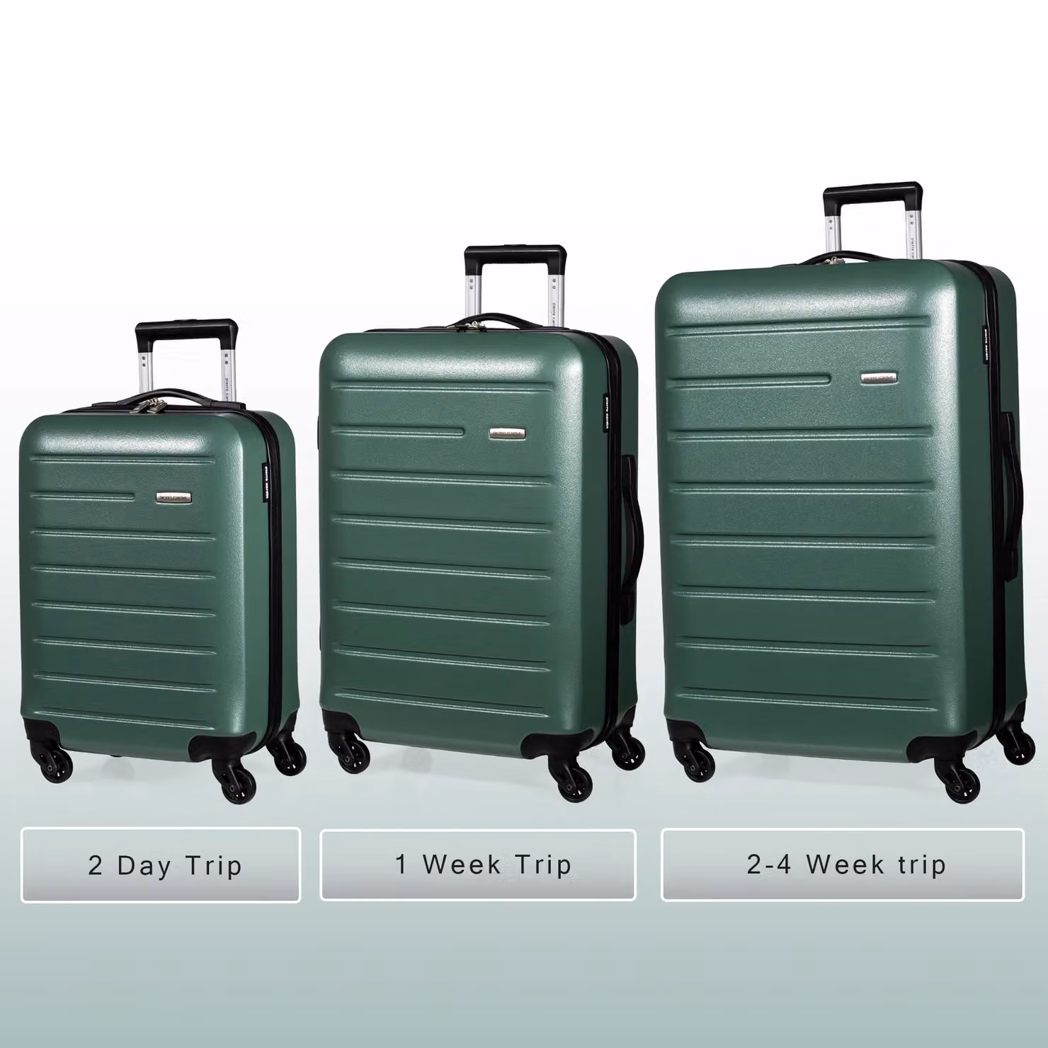 Pierre Cardin Voyager Large Hard Shell Lightweight 4 Wheel Travel Suitcase in Green – 2