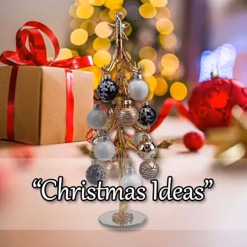 VFM e-Store Gold and Black Abstract Glass Christmas Bauble Hanging Ornament, H 36 cm x W 12 cm x D 12 cm – 5