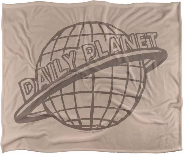 Warner Brothers Superman Silky Touch Super Soft Throw Blanket, White, W: 152 cm, D: 127 cm