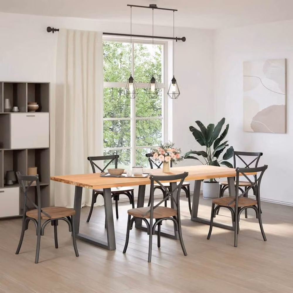 Berkfield Home Modern V-Shape Dining Table Legs, 3 Piece Set, Anthracite Grey, Height: 72-73.3 cm, Width: 80 cm – 2