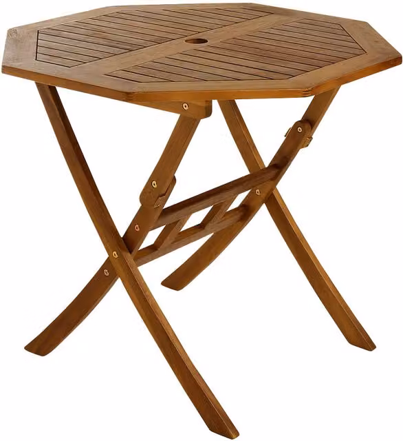 Charles Bentley Classic Oiled Hardwood Octagonal Dining Table in Brown