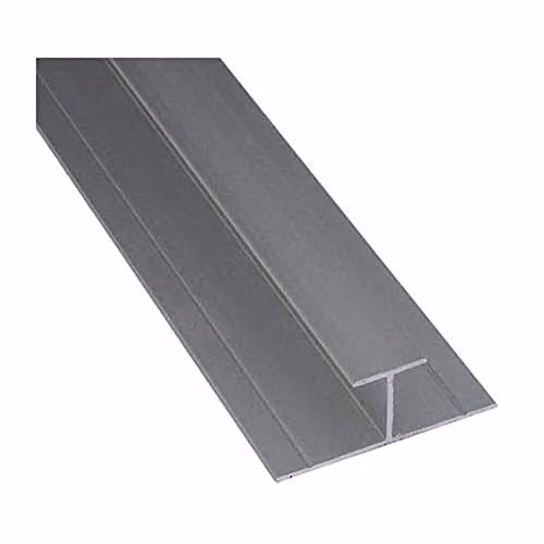 AKW 27125 Wall Panel in Satin Aluminium Silver, W: 240 cm, H: 12 cm, D: 12 cm
