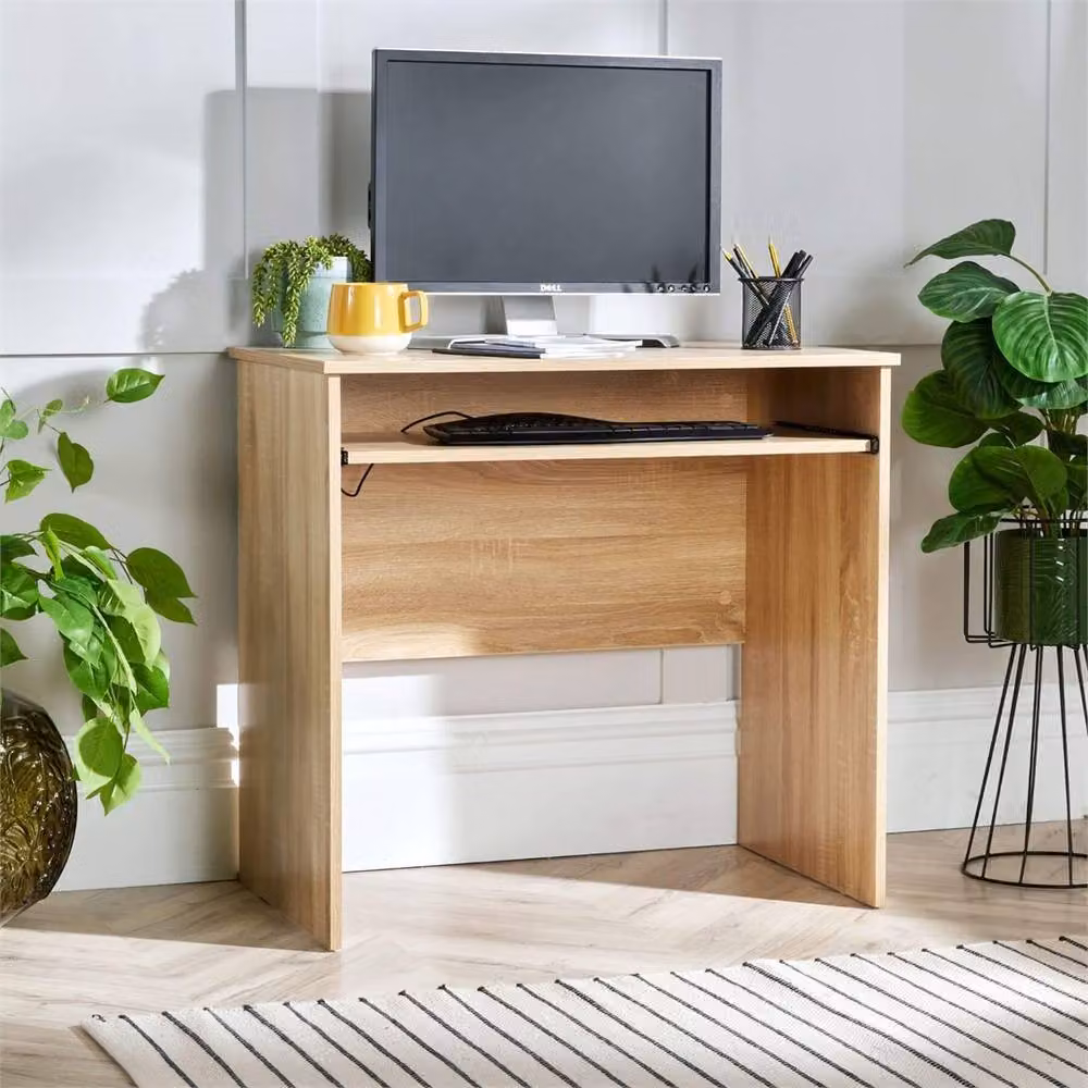NESTLUNE Brown Modern Computer Desk for Home Office and Dining Room – 2