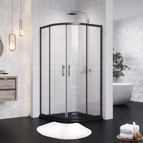 Allure Bath Fashions Semicircular Cotton Curved Shower Mat, White, W/D/H: 48 x 80 cm – 3