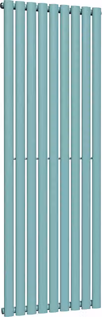 Lux Heat Oval Coloured Vertical Radiator in Caribbean Sea, H 160 cm x W 54 cm