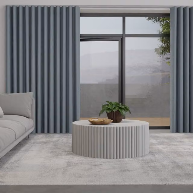 Toma Made to Measure Blue Blackout Wave Curtain with Danube Track