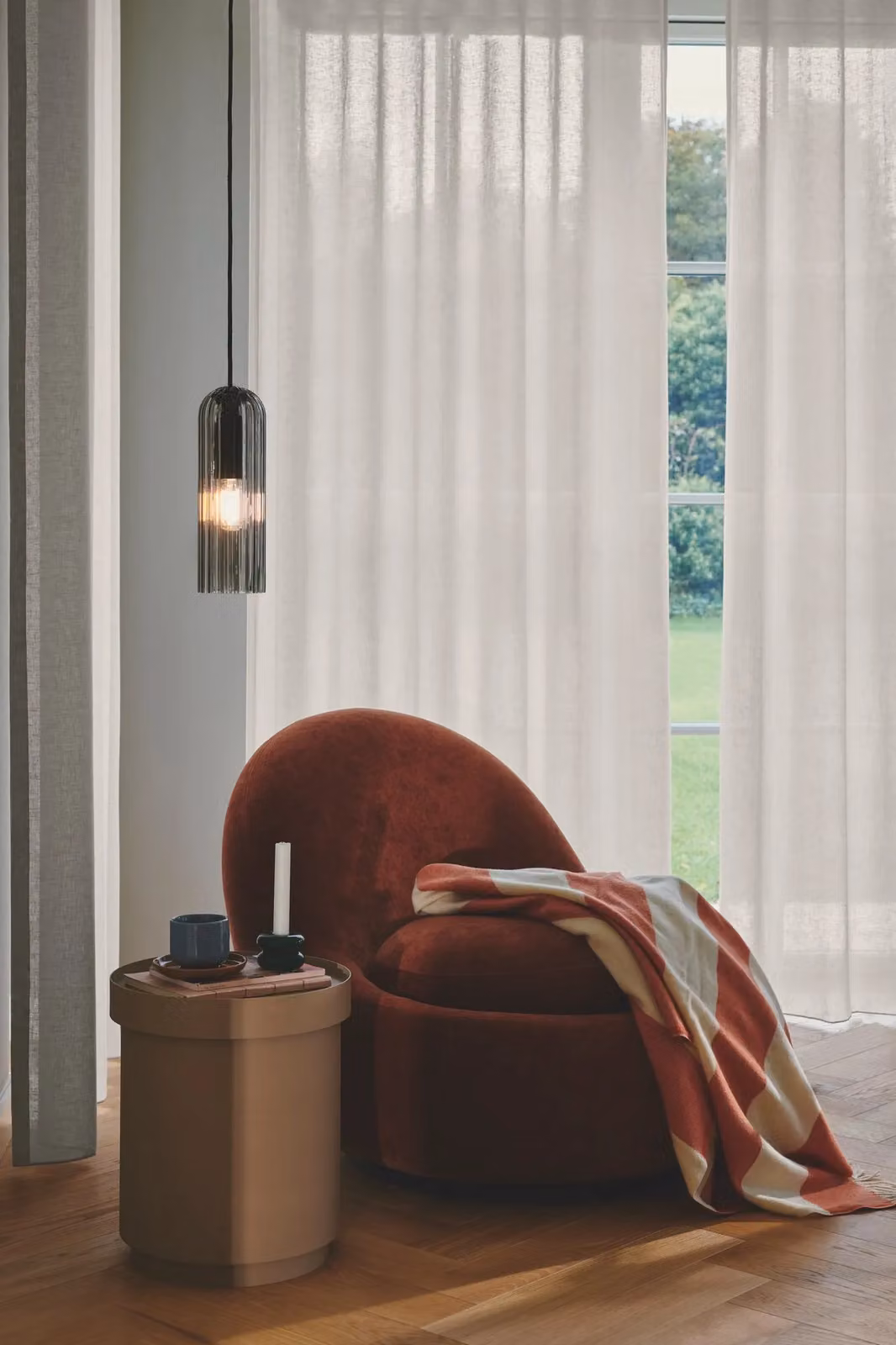 Nordlux Miella Pendant Light in Black Smoked Glass with E27 Socket – 3