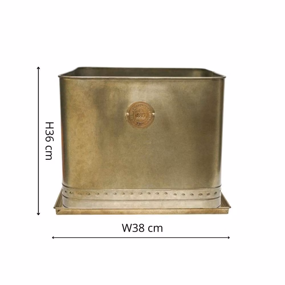 Ivyline Kew Regency Outdoor Planter in Gold, Diameter: 38 cm – 2