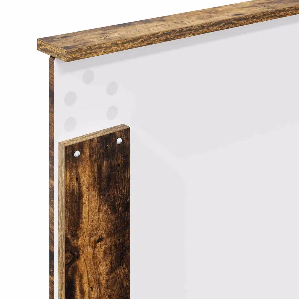 Berkfield Home Bed Frame with Headboard in Smoked Oak Brown, W/D/H: 75 x 190 cm – 5
