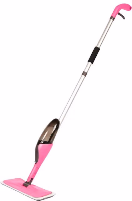 Swan Lynsey Clean of Queen Spray Mop with Refillable Microfibre Head, Pink