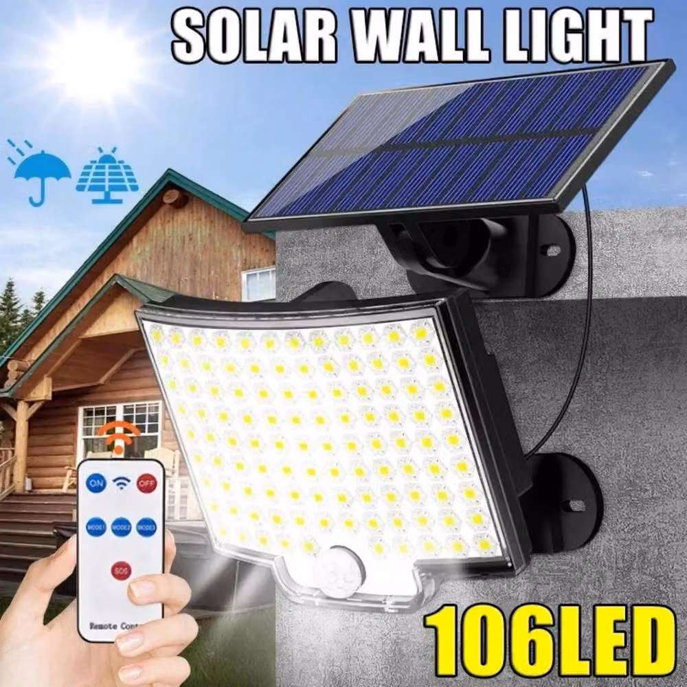Kelvenix Solar Powered LED Wall Light with PIR Motion and Dusk Sensor in Black – 3