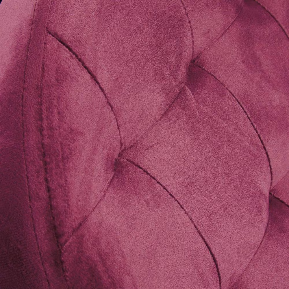 OHS Matte Velvet Round Ottoman Storage Stool in Plum Purple – 4