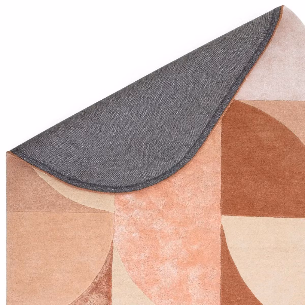 The Rug Shop UK Orange Geometric Abstract Handmade Wool and Viscose Rug, W: 160 cm, L: 230 cm – 3