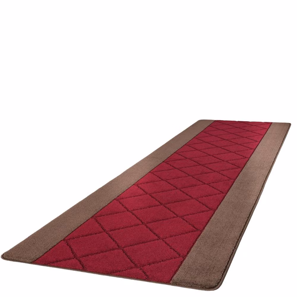 Smart Living Carmela Heavy Duty Non Slip Machine Washable Hallway and Kitchen Door Mat, Red, W/D/H: 60 x 40 x 1 cm – 3