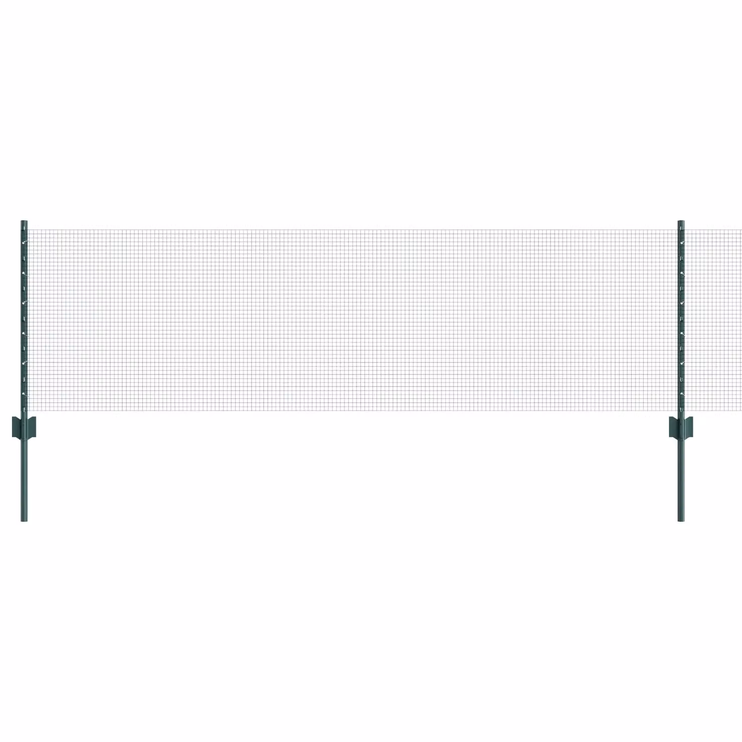 Berkfield Home Green Steel Welded Wire Fence with 5 U-Profile Posts, W: 100 cm, H: 60 cm, D: 0.6 cm – 2