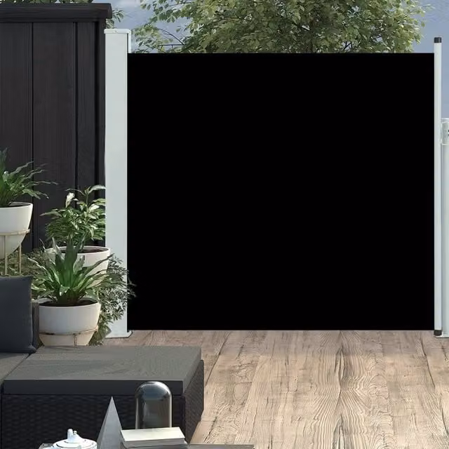 Berkfield Home Patio Retractable Side Awning in Black, W/H: 300 x 170 cm