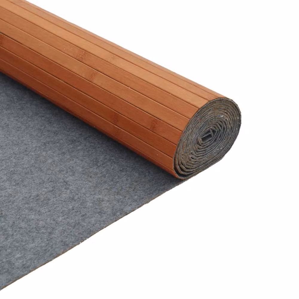 Berkfield Home Rectangular Bamboo Rug in Brown, W: 80 cm, L: 500 cm – 2