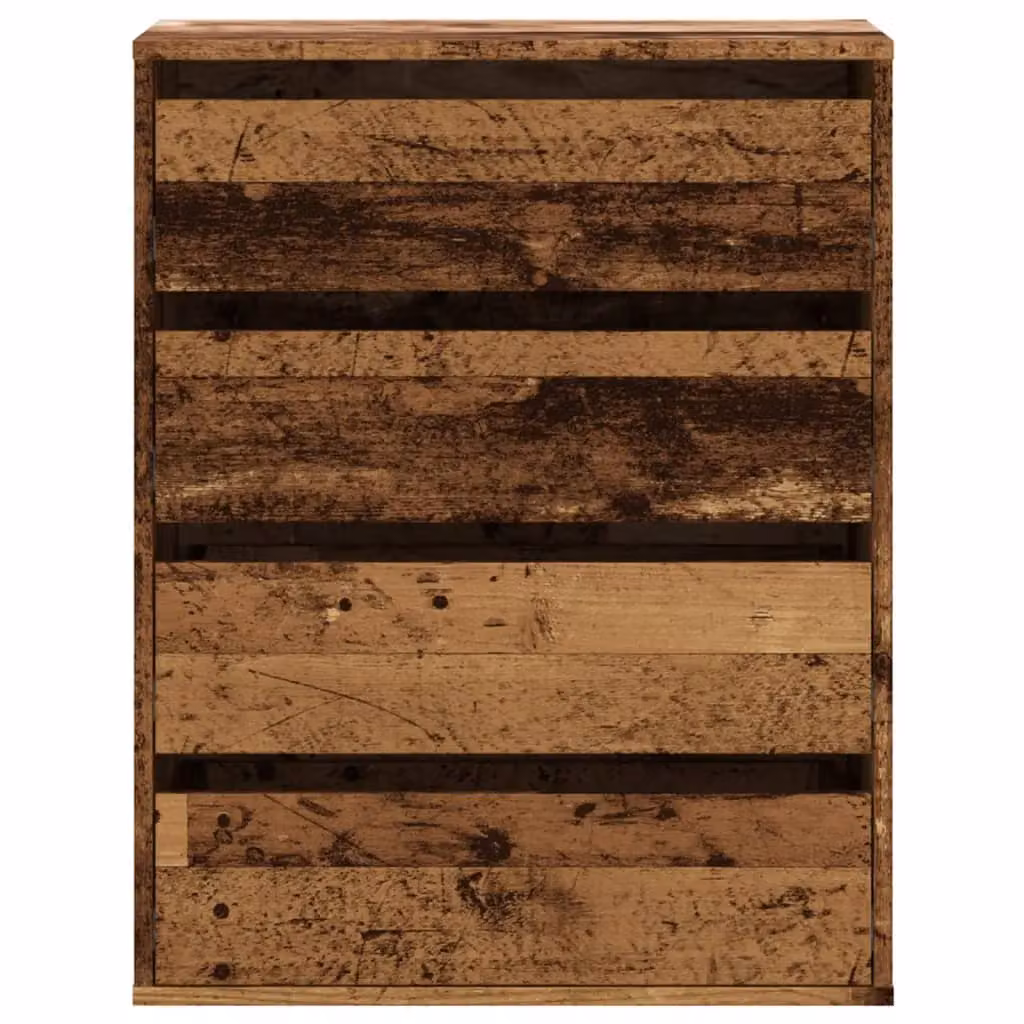 Berkfield Home Corner Chest of Drawers in Old Wood Brown, W/D/H: 60 x 41 x 76 cm – 3