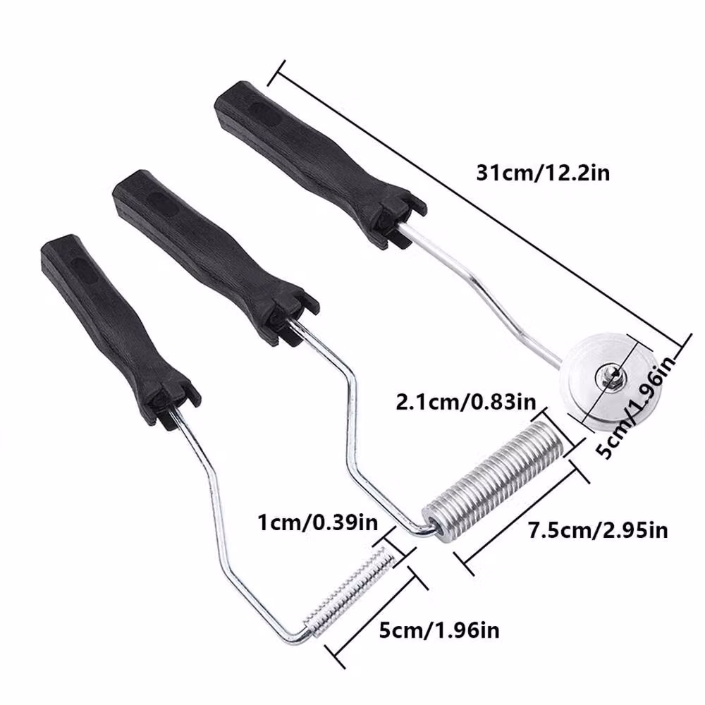 SPETLEK 3-Piece Black Fiberglass Bubble Roller Laminating Kit for FRP Mould Resin – 2